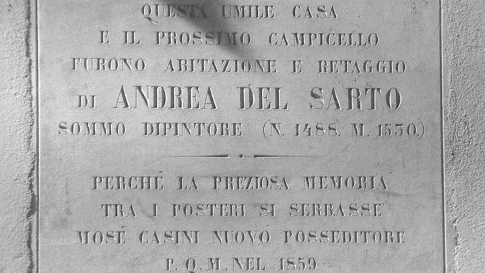 Andrea del Sarto... il giallo della lapide