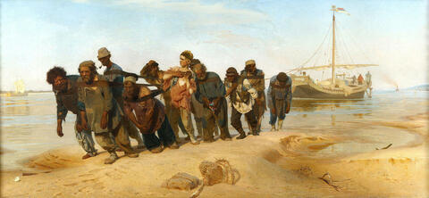 Бурлаки на Волге. 1870-1873