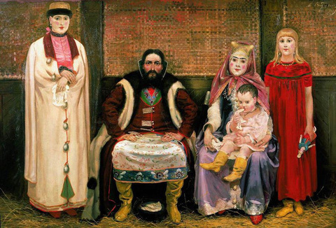 А.П. Рябушкин. Семья купца в XVII веке