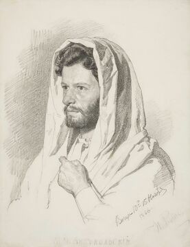Илья Репин. Портрет М.М. Антокольского. 1866