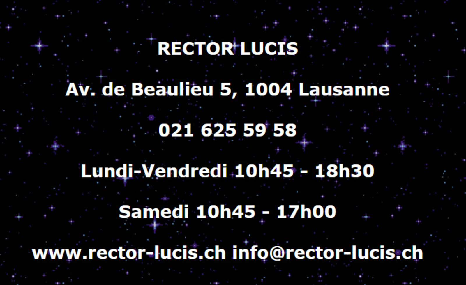 Boutique esotérique Rector Lucis Lausanne