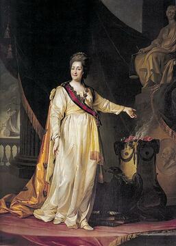 Левицкий Д. Г. Екатерина II-законодательница в храме богини Правосудия.