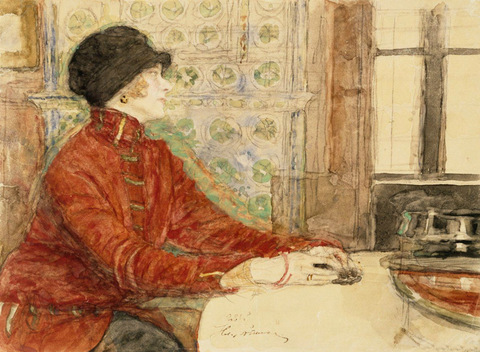 Женщина, сидящая за столом. 1923 (?)