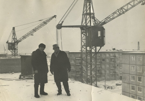 Фотография. К. С. Есенин на стройке. Архангельск. 1967