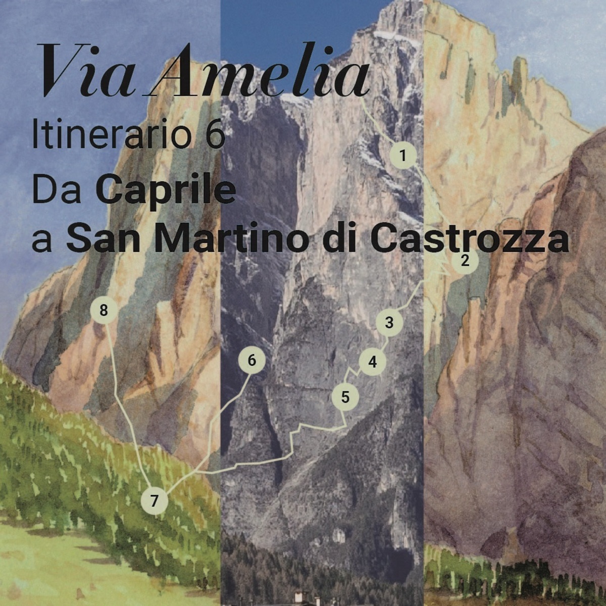 Via Amelia Itinerario 6: Da Caprile a San Martino di Castrozza