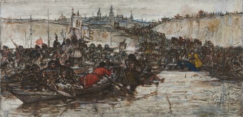 Василий Суриков. Покорение Сибири Ермаком Тимофеевичем. Первая половина 1890-х