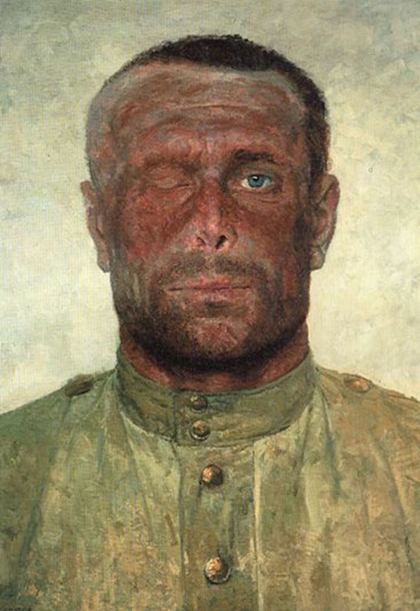 Гелий  Коржев Гелий Михайлович Коржев - Одиночество, 1987, 70×50 см: Описание  произведения | Артхив