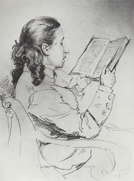 Портрет Е.Г. Мамонтовой (за чтением). 1879