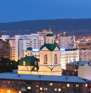 Старый Красноярск с востока на запад