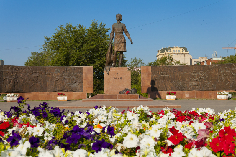 The memorial complex of Hero of the Soviet Union Aliya Moldagulova